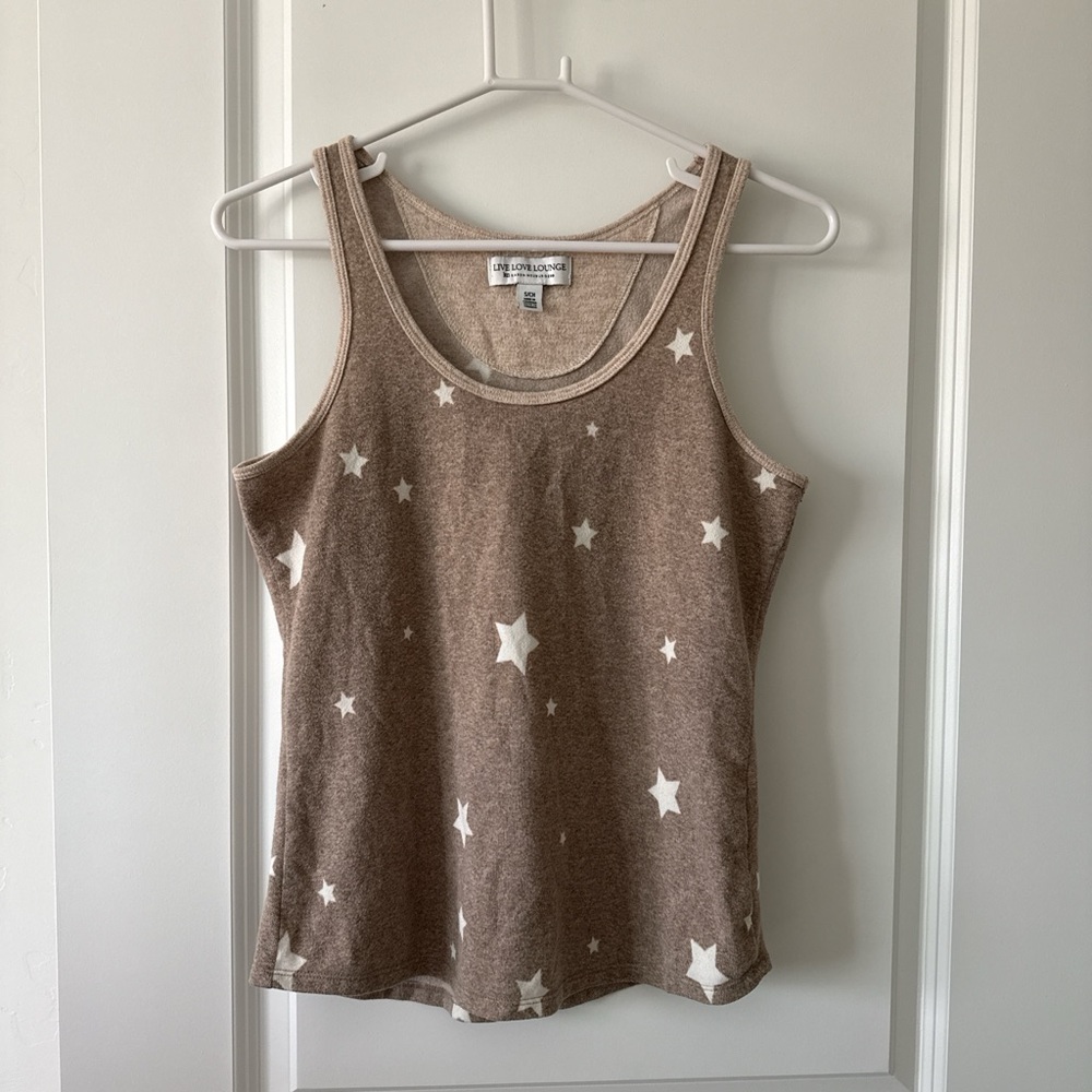 Live Love Lounge Starry Tan Tank